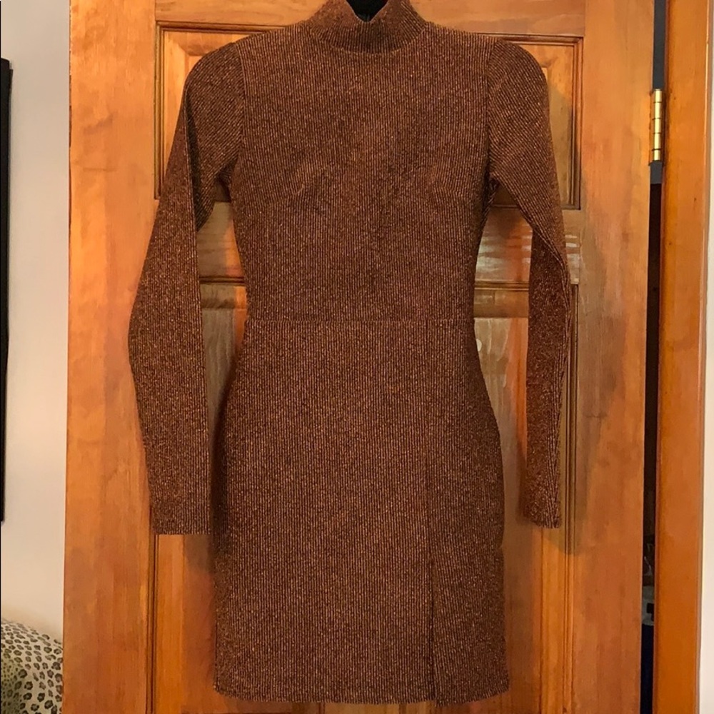 Missguided Gold Glitter Dress